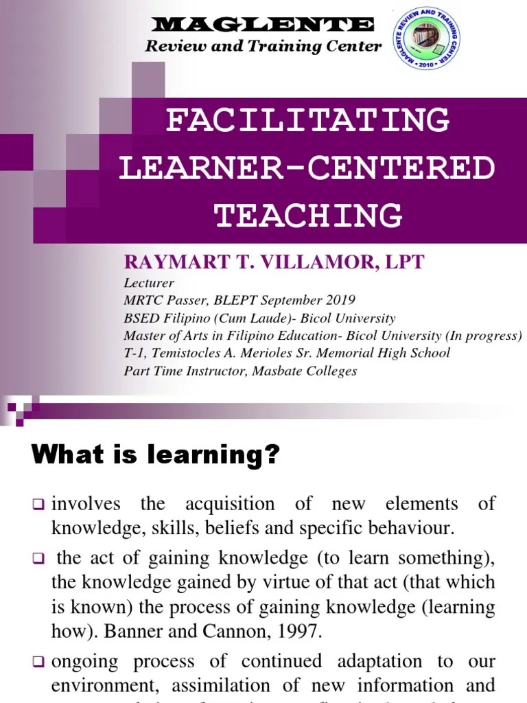 Facilitating Learner-Centered Teaching Final | PDF | Id | Classical ...