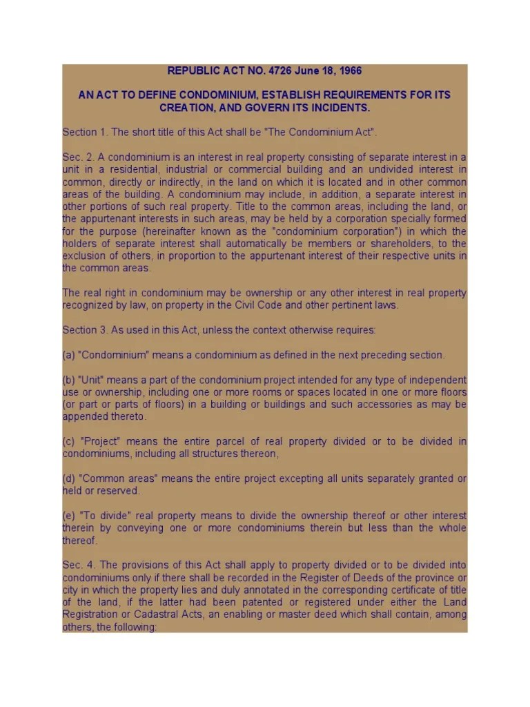 Condo Act | PDF | Condominium | Foreclosure