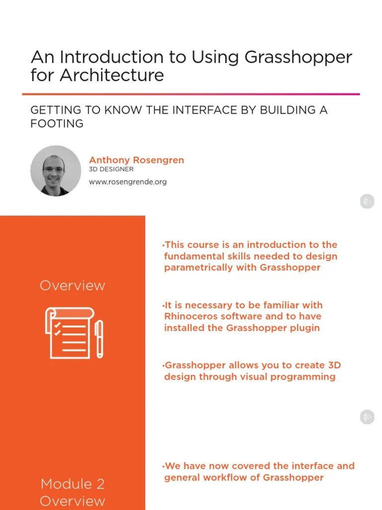 1 Grasshopper Architecture Introduction M1 Slides | PDF