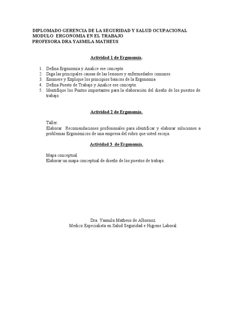 Actv Ergonomia | PDF