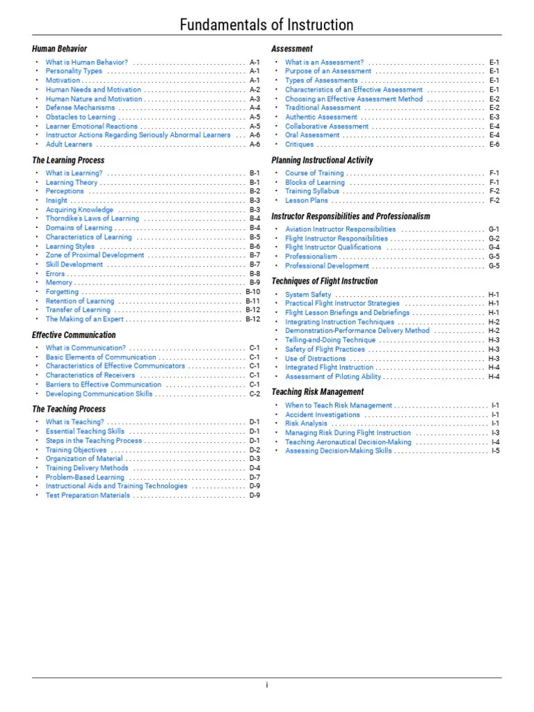 Fundamentals Of Instruction | Download Free PDF | Learning | Motivational