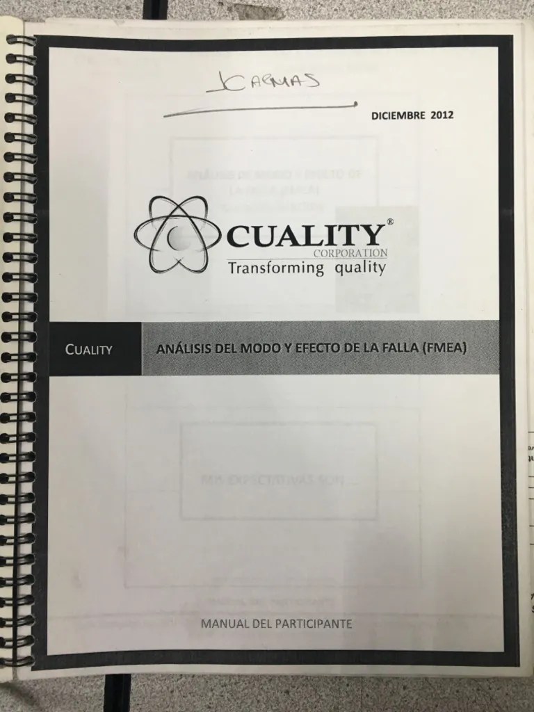 Analisis Del Modo Y Efecto De La Falla (Fmea) | PDF