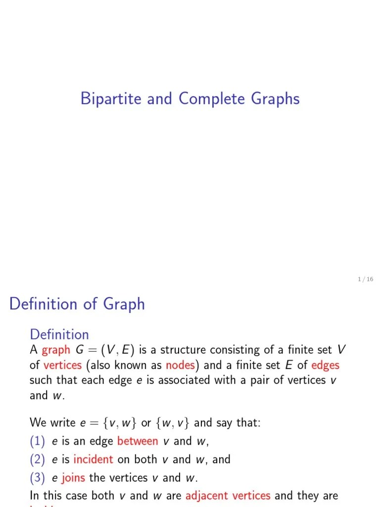 Bipartite Graphs | Download Free PDF | Vertex (Graph Theory) | Mathematics