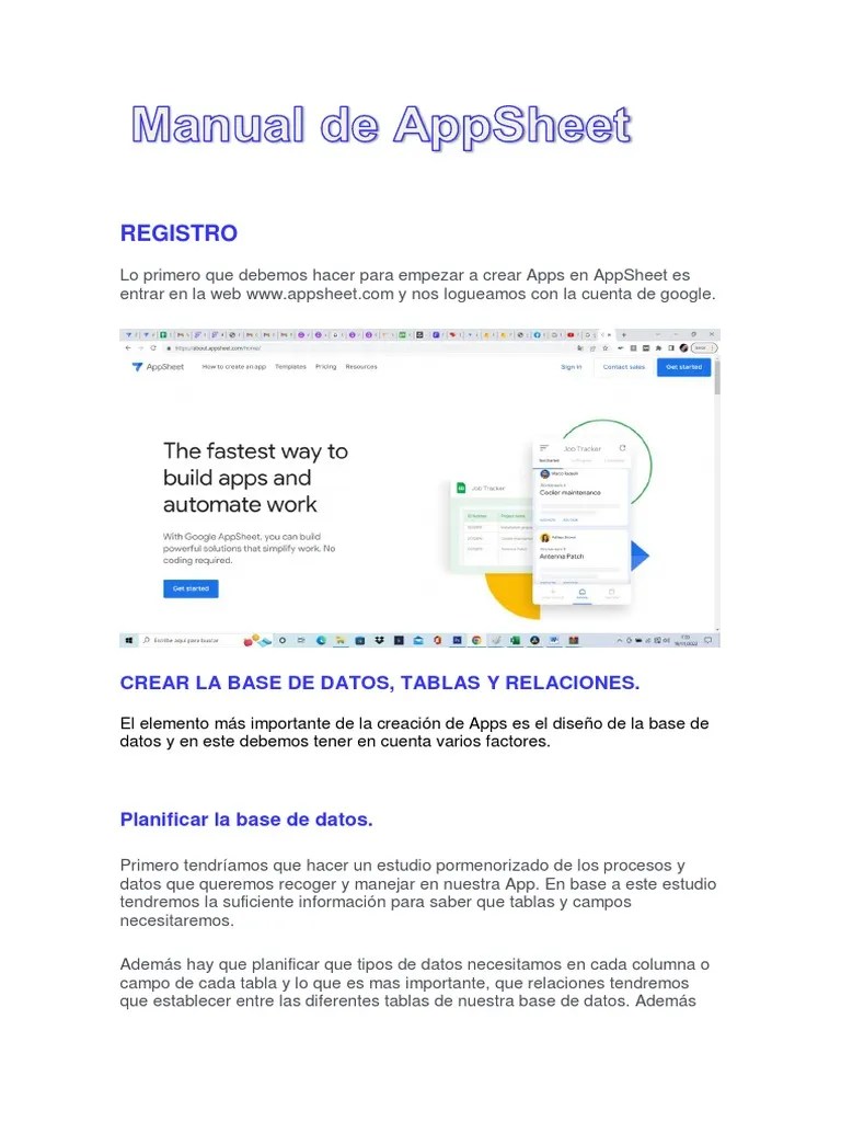Manual AppSheet 2022 Actualizado | PDF | Bases De Datos | Software De ...