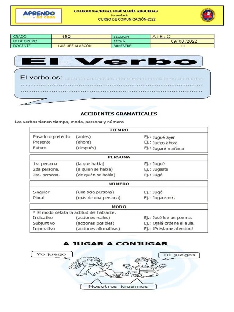 Accidentes Gramaticales Del Verbo Pdf Verbo Onom Stica - Full HD Gradient Backgrounds for Desktop