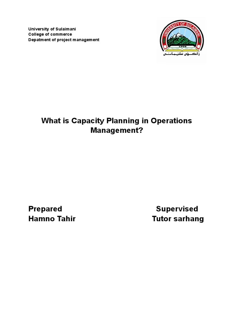 What Is Capacity Planning In Operations Management | PDF | Operations ...