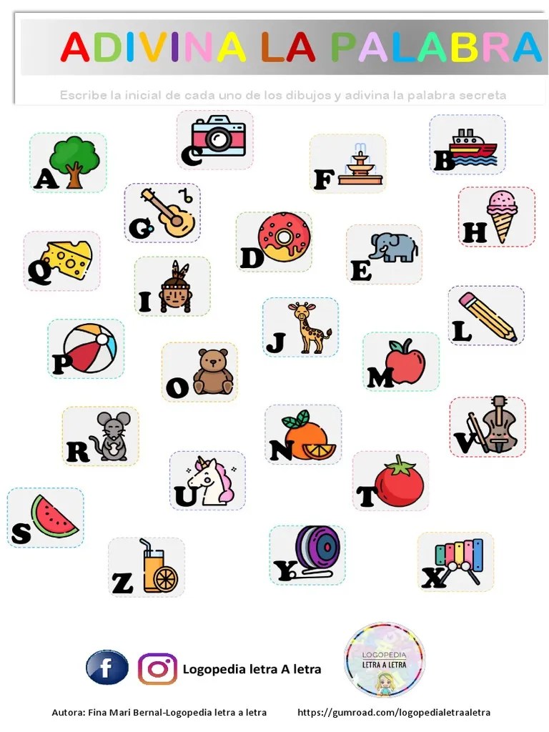 Adivina La Palabra | PDF | Comunicación Humana | Lingüística
