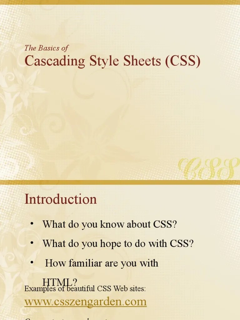 Css Basics | Download Free PDF | Html Element | Html