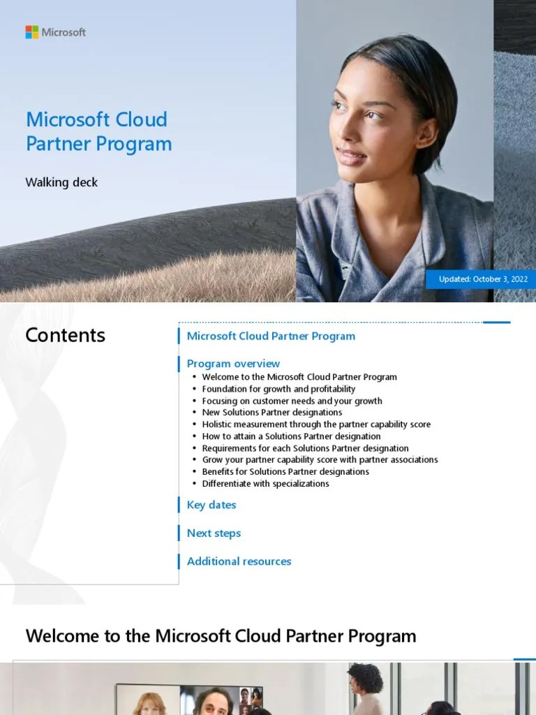 Microsoft Cloud Partner Program Walking Deck | PDF | Microsoft Azure ...