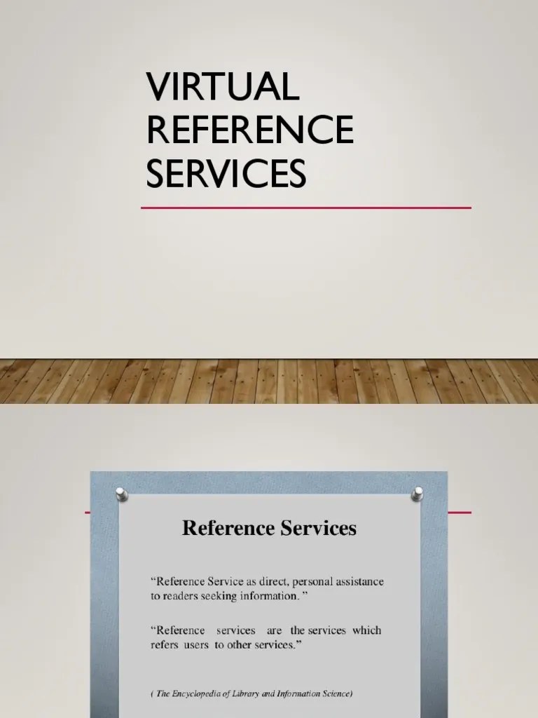 Lesson 4 - Virtual Reference Services | PDF