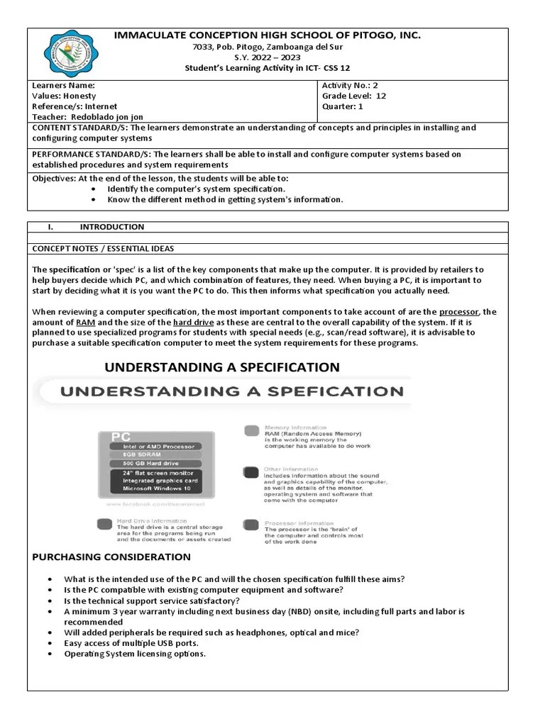 CSS 12 Module 2 | PDF | Computer Hardware | Personal Computers
