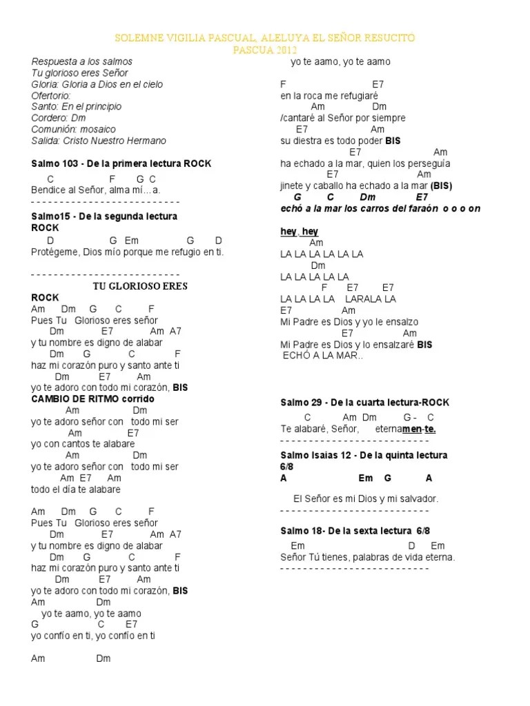 Cantos Solemne Vigilia Pascual | PDF | Pascua De Resurrección | Eucaristía