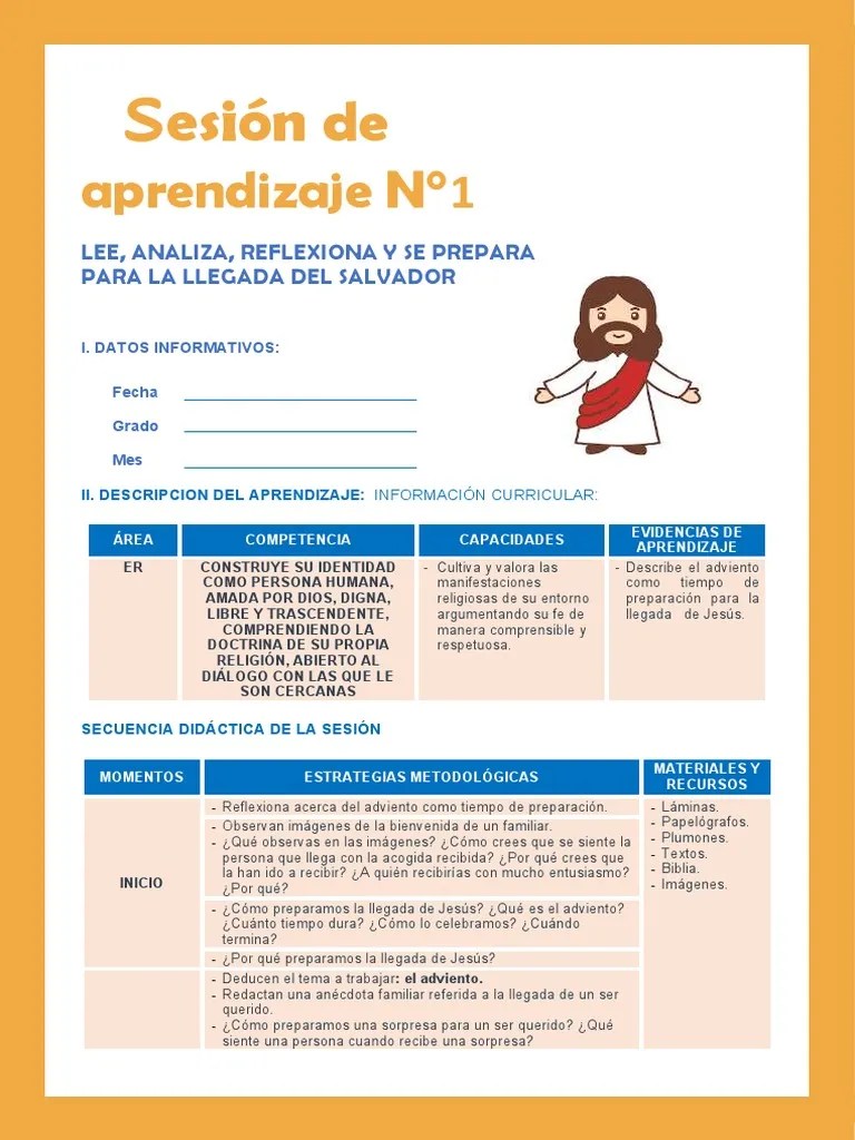 10 Sesion 6to Grado Listo PDF | PDF | Aprendizaje | Navidad