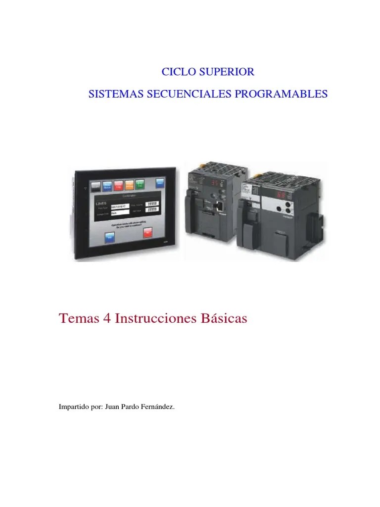 Tema 4 Instrucciones Básicas | PDF | Controlador Lógico Programable | Lenguaje De Programación