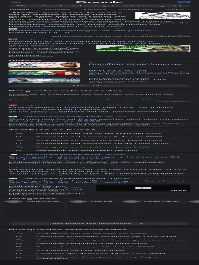 Reflexión Del Evangelio Del Domingo 26 De Junio Del 2022 - Buscar Con Google | PDF | Sermón