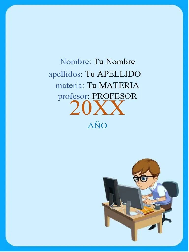 Caratula De Computación En Word | PDF