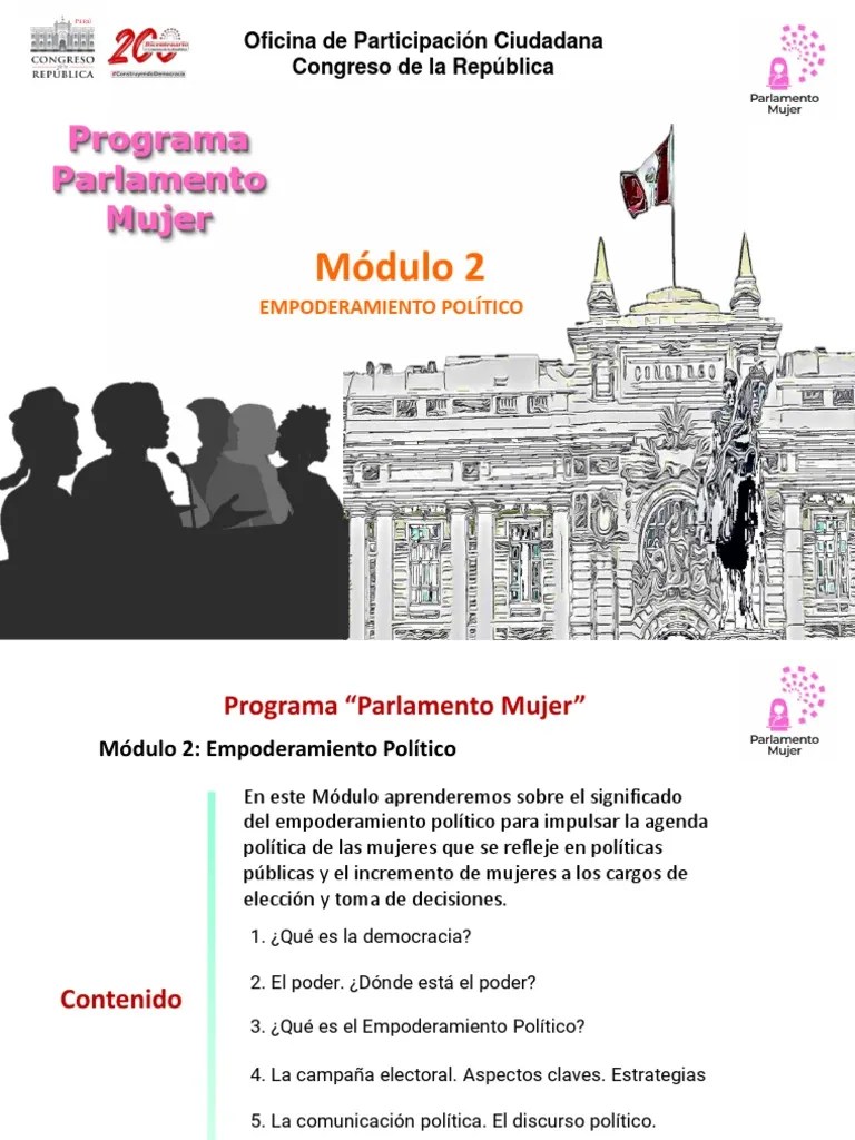 Módulo 2 Empoderamiento Político | PDF | Empoderamiento | Democracia