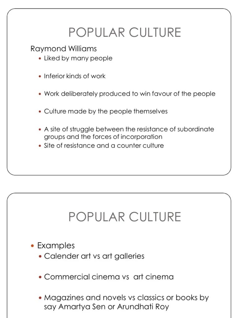 Mass Culture Ppt