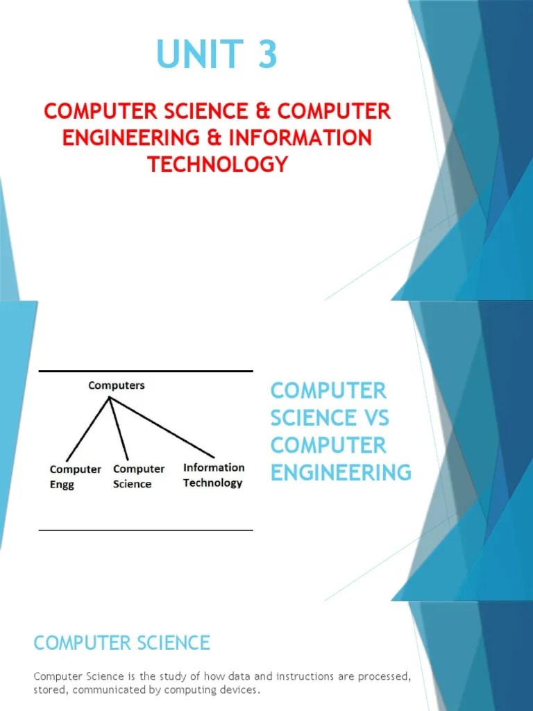 2 Computer Science VS Computer Engineering | PDF | Computing | Computer ...