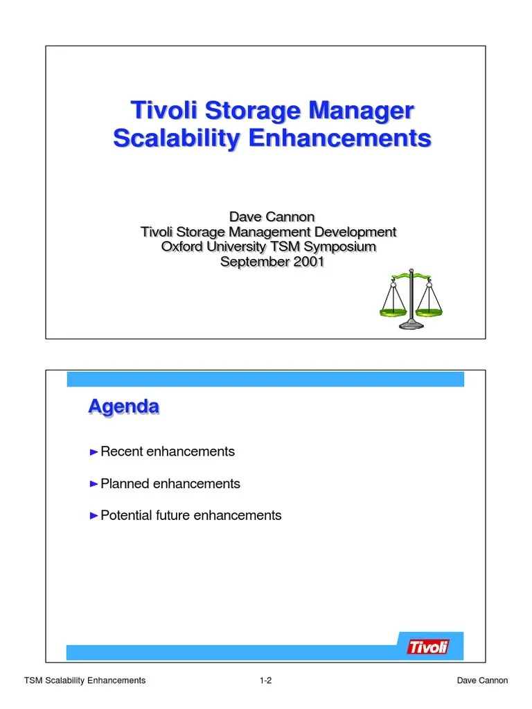 Tivoli Storage Manager Scalability Enhancements | PDF | Backup | File ...