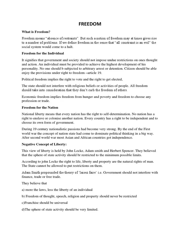 Freedom PDF | PDF | Liberty | Property