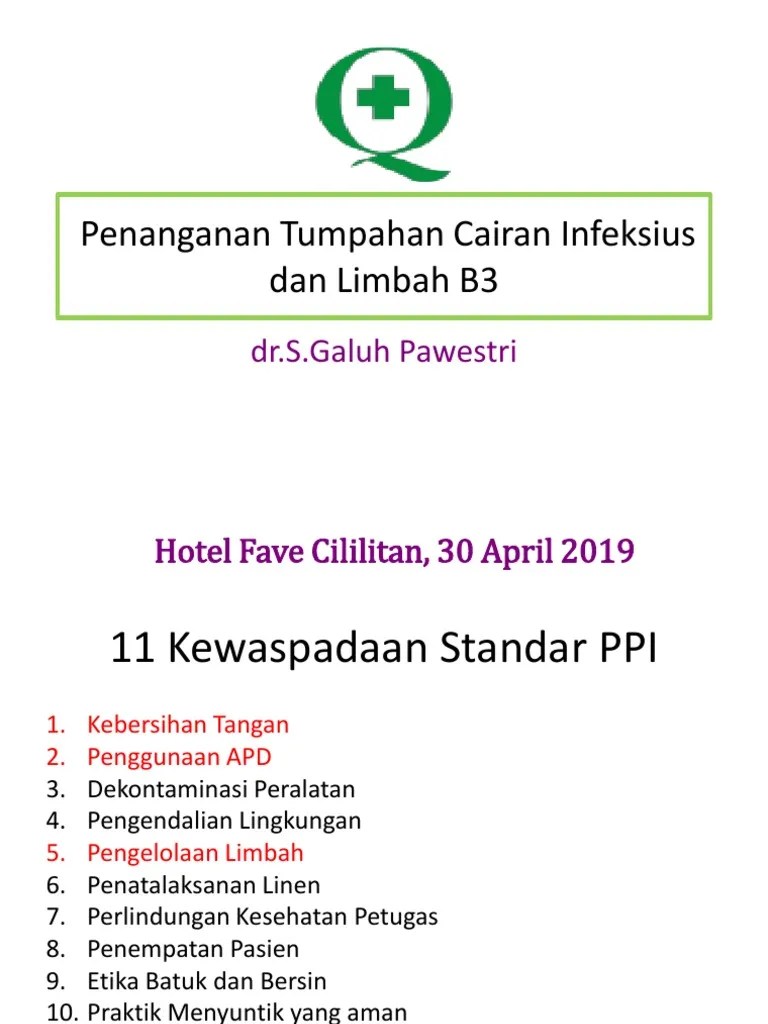 Penanganan Tumpahan Cairan Infeksius Dan | PDF | Kesehatan Holistik