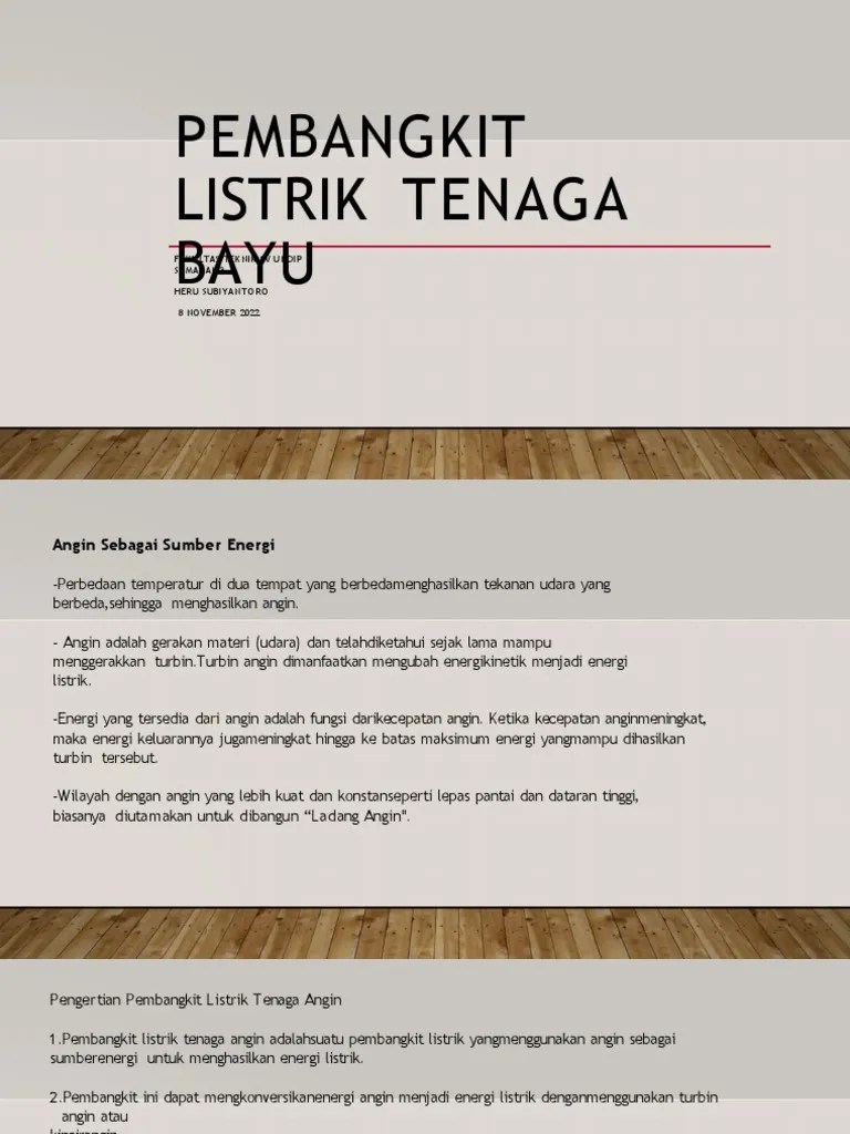 Pembangkit Listrik Tenaga Bayu | PDF