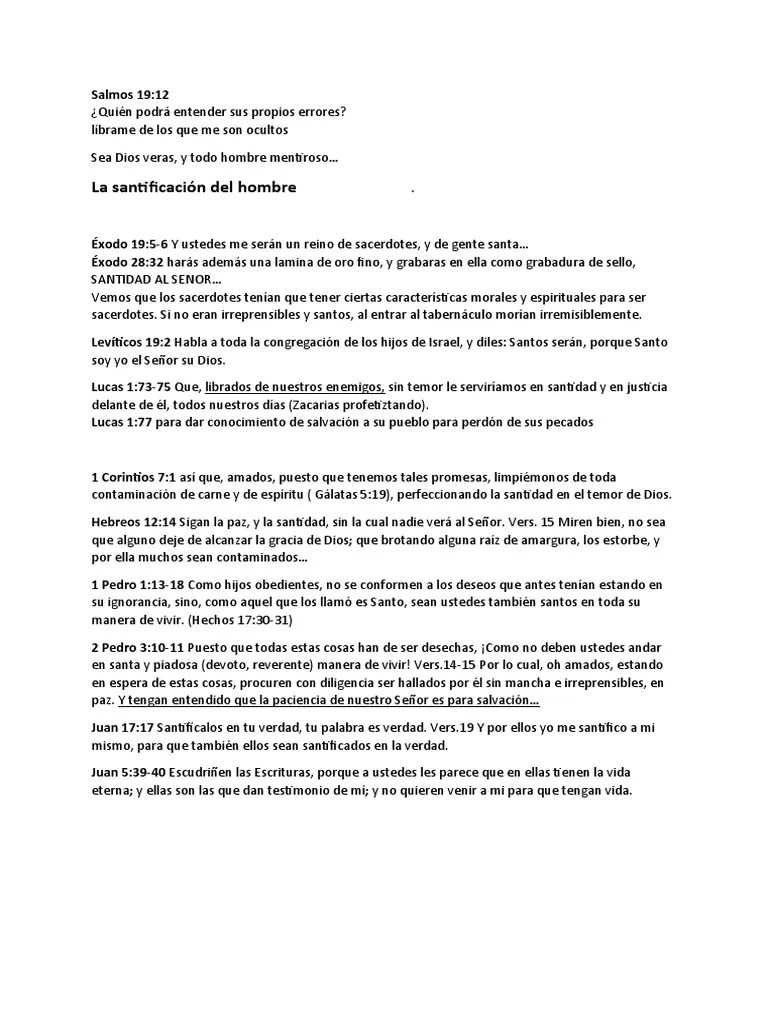 La Santificación Del Hombre | PDF | Pecado | Santificación