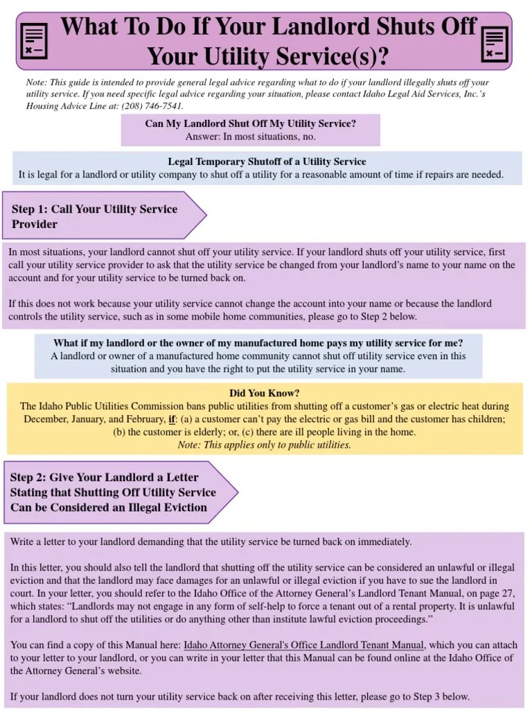Utility Shutoff Guide - 0 | Download Free PDF | Eviction | Complaint