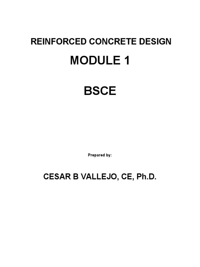 RCD Module 1 INTRO TO FUNDAMENTALS OF REINFORCED CONCRETE DESIGN 3 ...