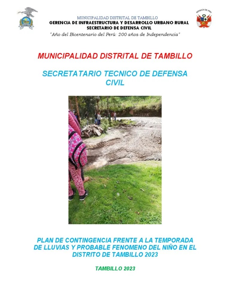 PLAN DE CONTINGENCIA LLUVIAS INTENSAS 2022-2023 (1) (Reparado) | PDF ...