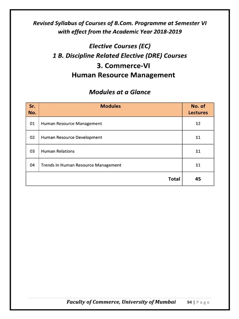 Commerce Syllabus PDF | PDF