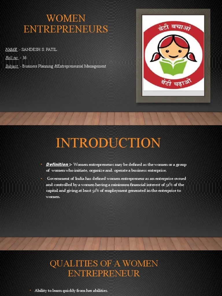 Women Entrepreneurs | PDF | Loans | Entrepreneurship