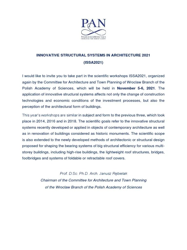 Innovative Structural Systems In Architecture 2021 | PDF