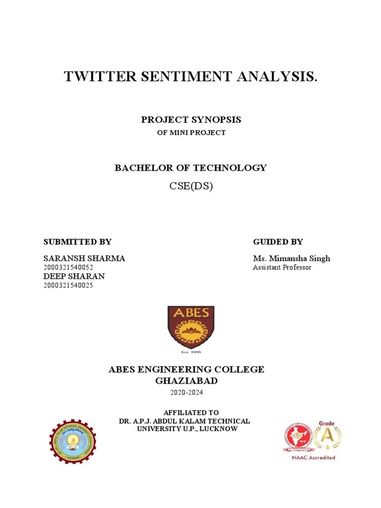 Final Twitter - Sentiment - Analysis - Report | PDF | Microblogging ...
