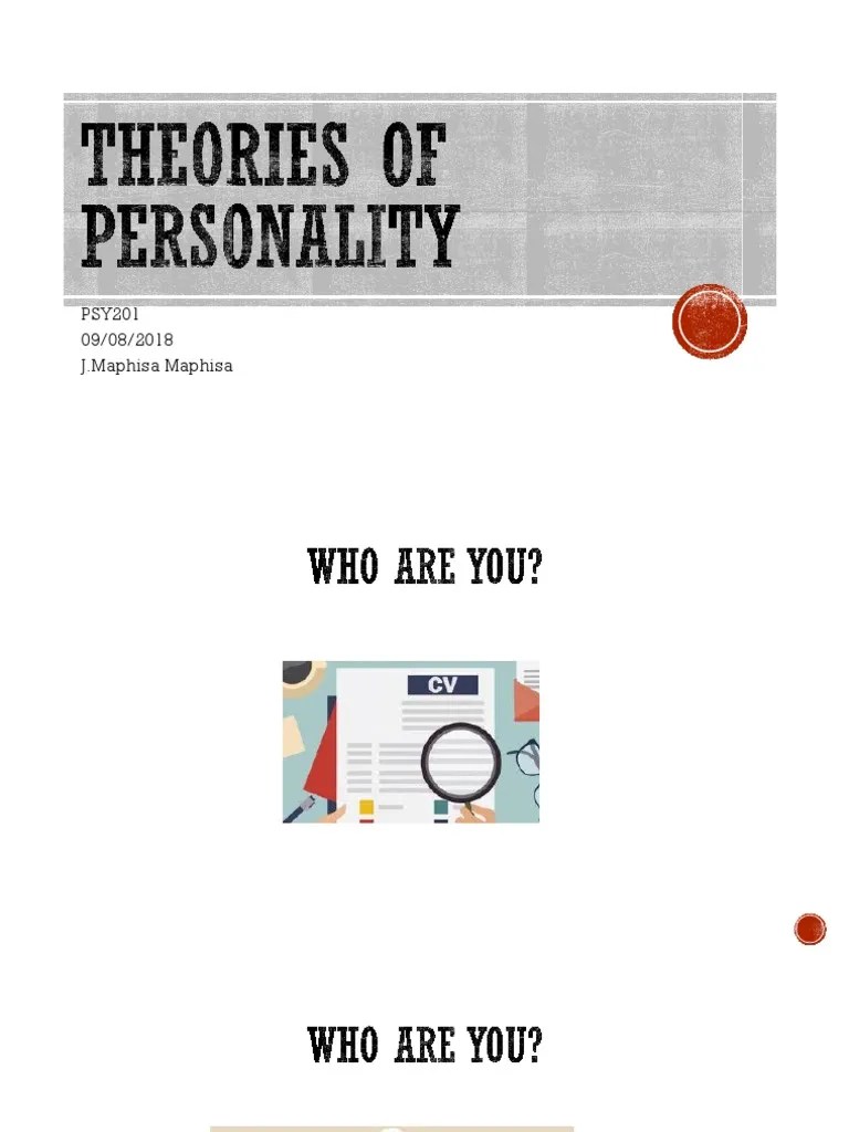 Theories Of Personality PDF | PDF