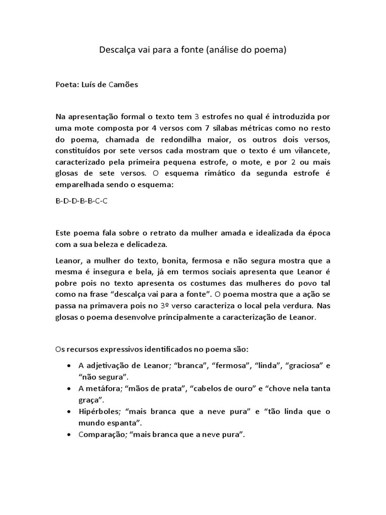 Descalça Vai Para A Fonte | PDF