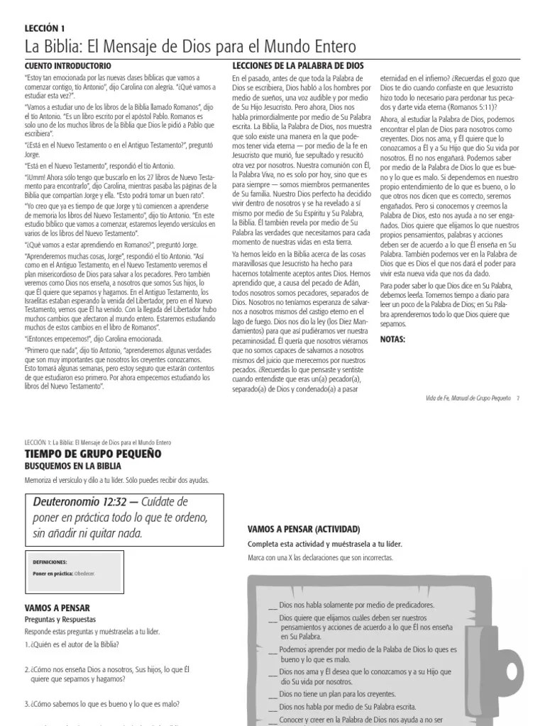Leccion 1 | PDF | Biblia | Pecado