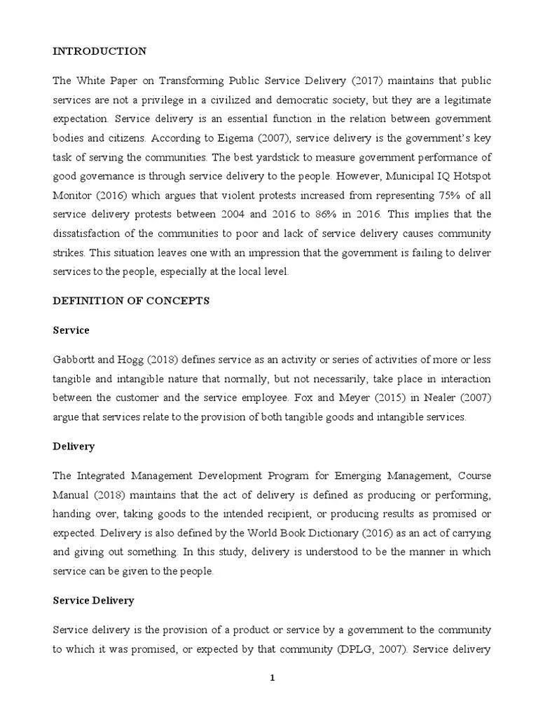 Local Government Service Delivery | Download Free PDF | Governance | Political Corruption