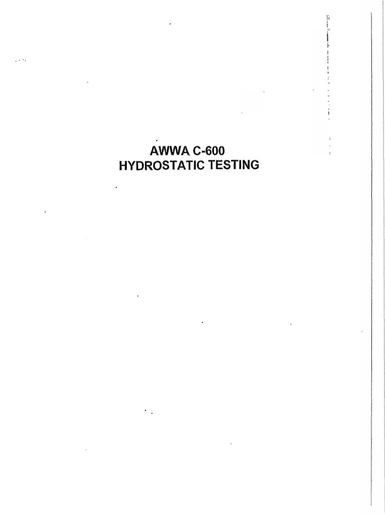 Awwa C600 | PDF | Manufactured Goods | Gases