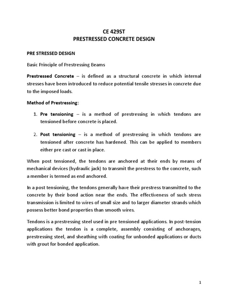 An Overview Of Prestressed Concrete Design Principles, Methods, And ...