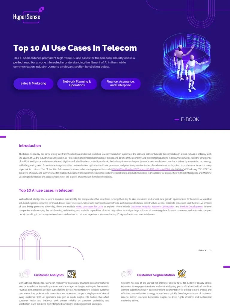 Use Cases In ML Telco PDF | PDF | Intelligence (AI) & Semantics | Artificial Intelligence