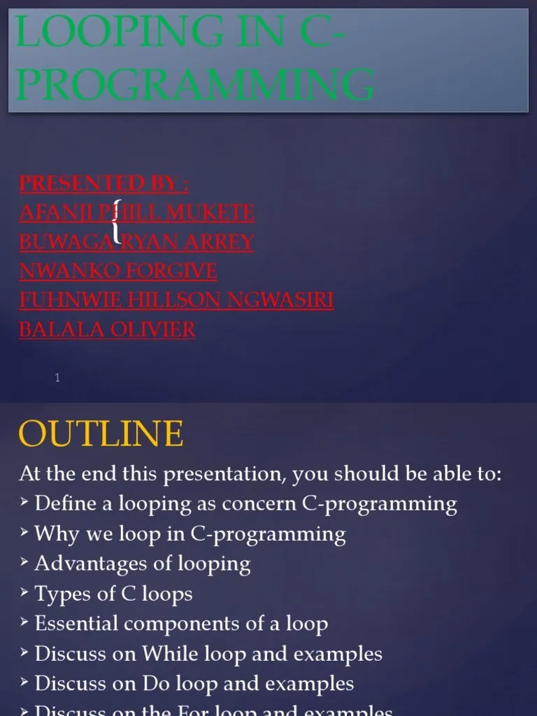 Looping In C - Programming | PDF | Control Flow | Computer Programming