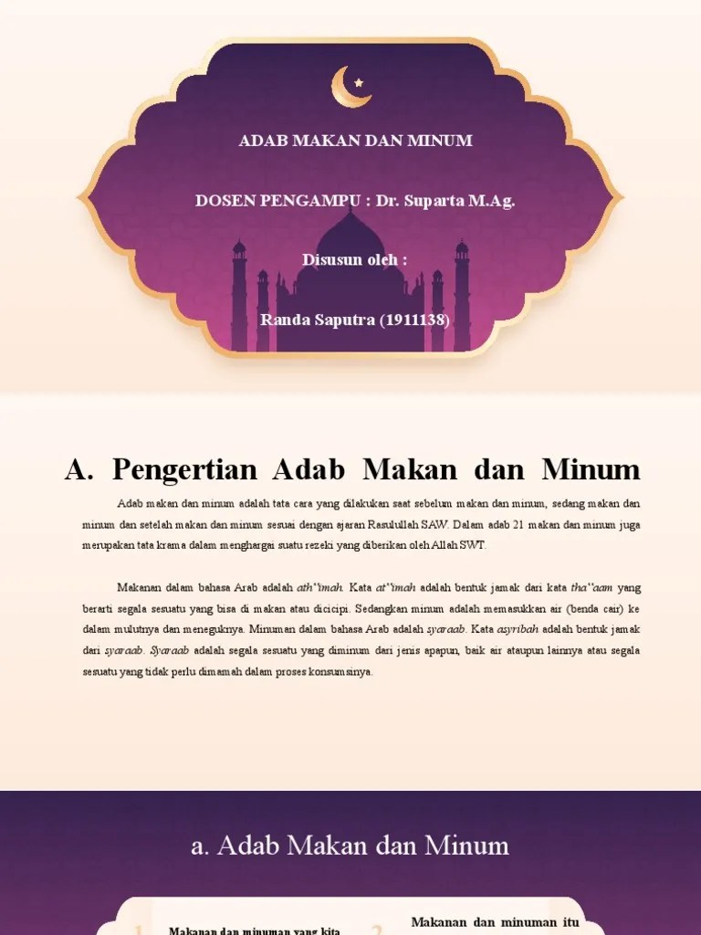 Adab Makan Dan Minum | PDF