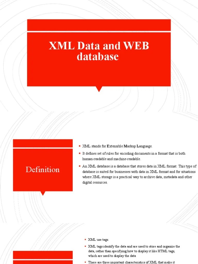 XML And Web Database | PDF | Xml | Databases