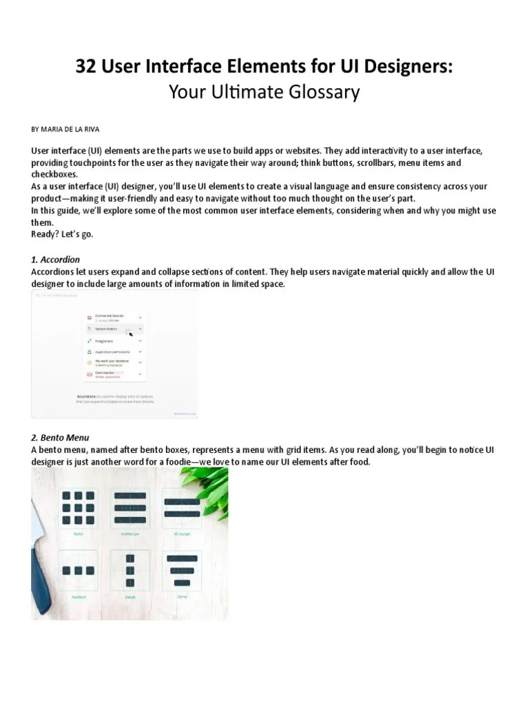 32 User Interface Elements For UI Designers | Download Free PDF | User ...