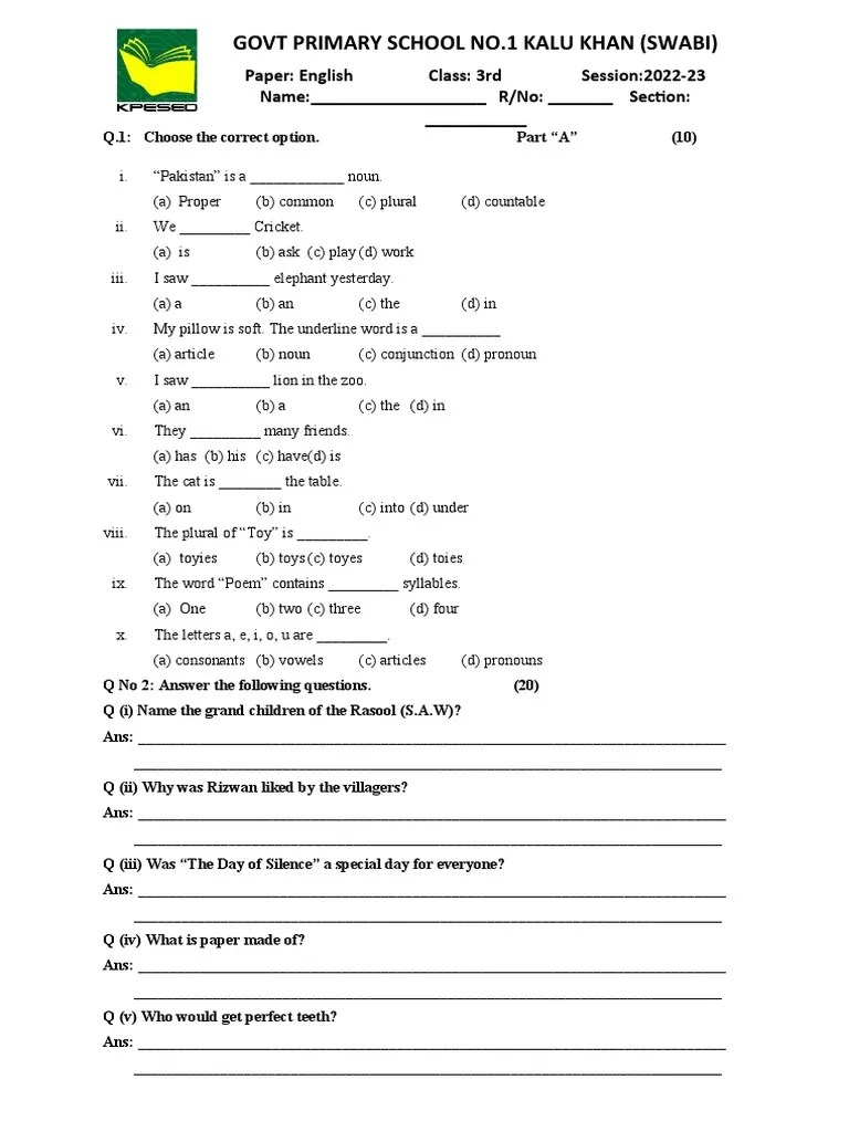 3rd English | PDF | Grammatical Gender | Noun