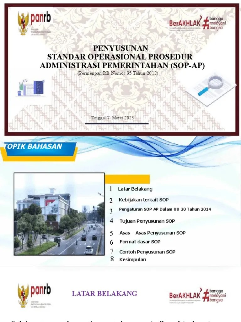 Materi Penyusunan Standar Operasional Prosedur Administrasi ...