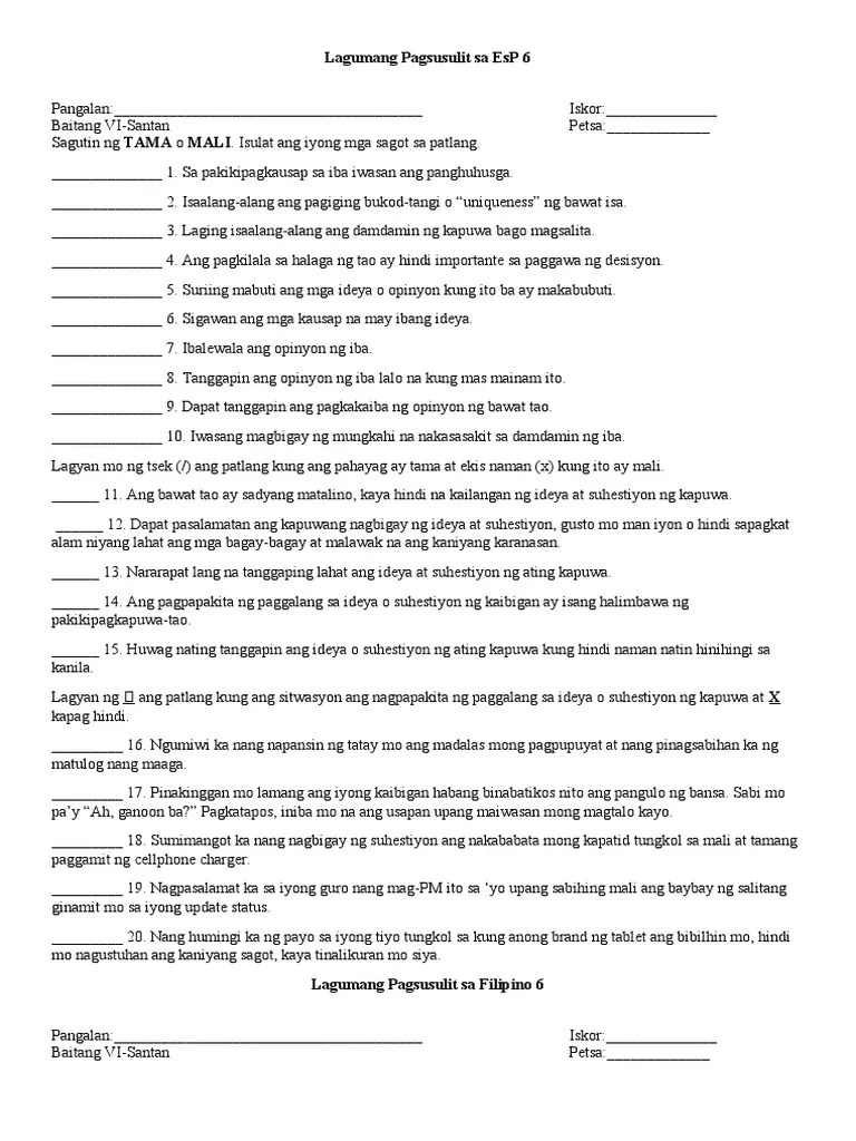 Summative Test No.4 Q2 | PDF