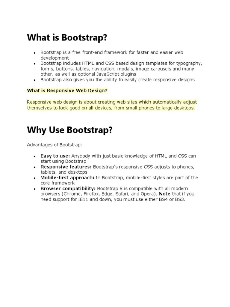 Bootstrap | PDF | Bootstrap (Front End Framework) | Software Development
